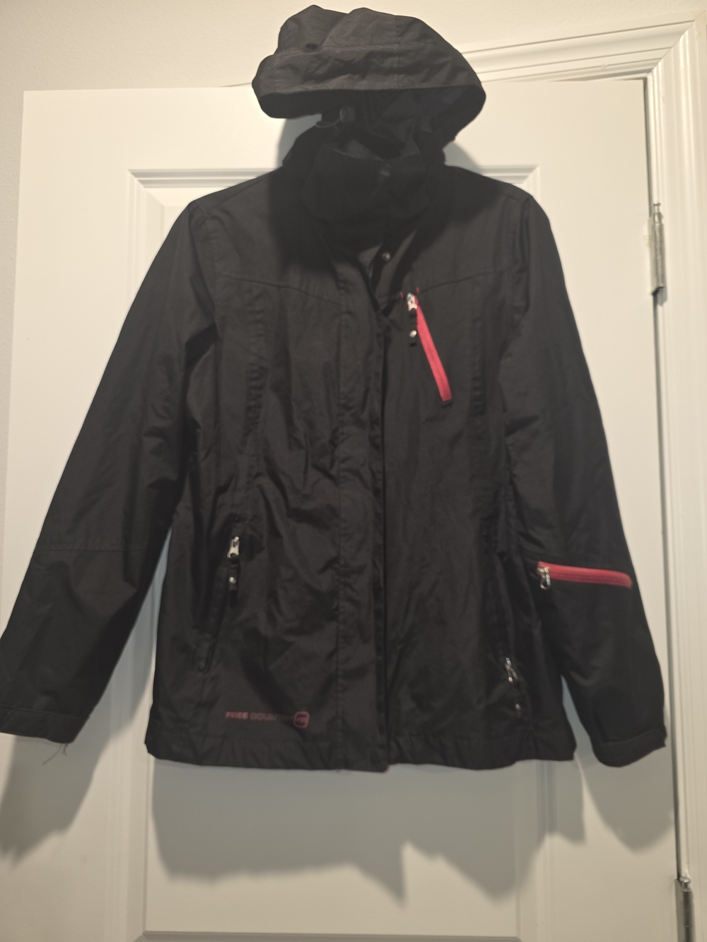 Free Country Radiance Series Black Lightweight Hooded Utility Jacket - Small